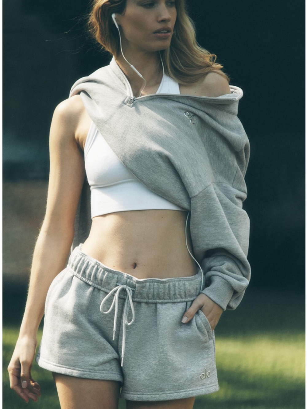 Alo 🩶🩶 Low Key Sweat Short Heather Gray Size XXS